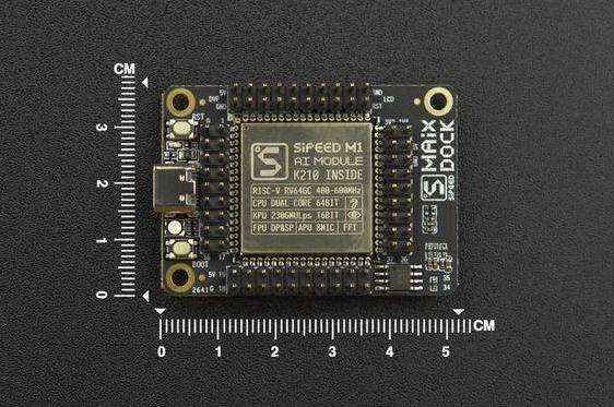 Sipeed M1 Dock KI Dev KIT, K210, Dual Core, RISC-V, 400 Mhz, ESP8285, UART, I2C, I2S, 1,8-3,3V