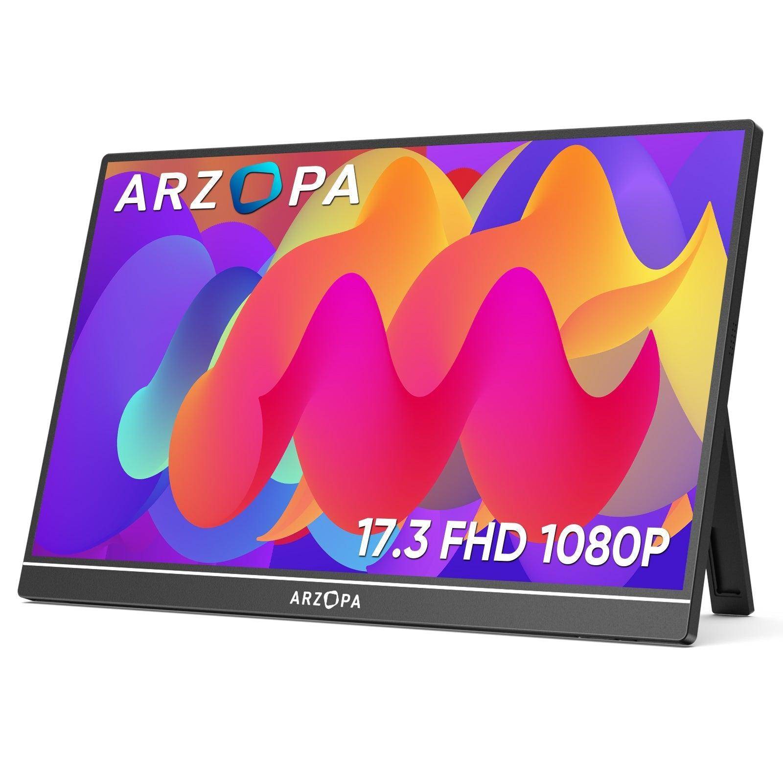 Arzopa A1M, 17,3" Portabler Monitor, 1920x1080, 60Hz, IPS, HDR, mini HDMI + USB-C