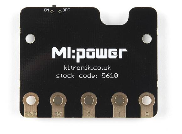 Kitronik MI:power Board V2 für BBC micro:bit, integrierter Summer, On-/Off-Schalter, CR2032, tragbar