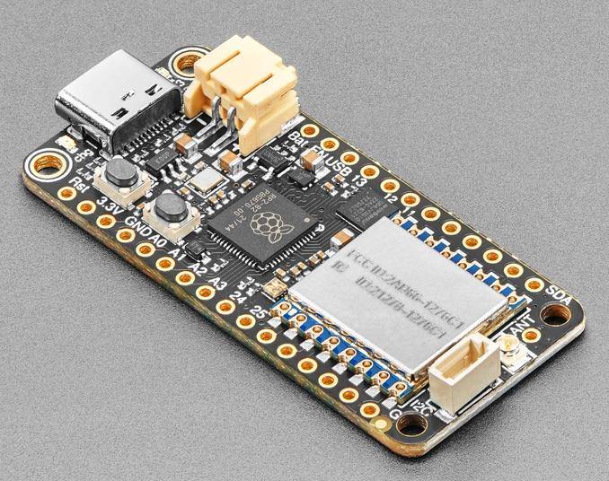 Adafruit, Feather RP2040 RF95 LoRa, Mikrocontroller, 900MHz, 264KB RAM, USB-C, LiPoly-Ladefunktion