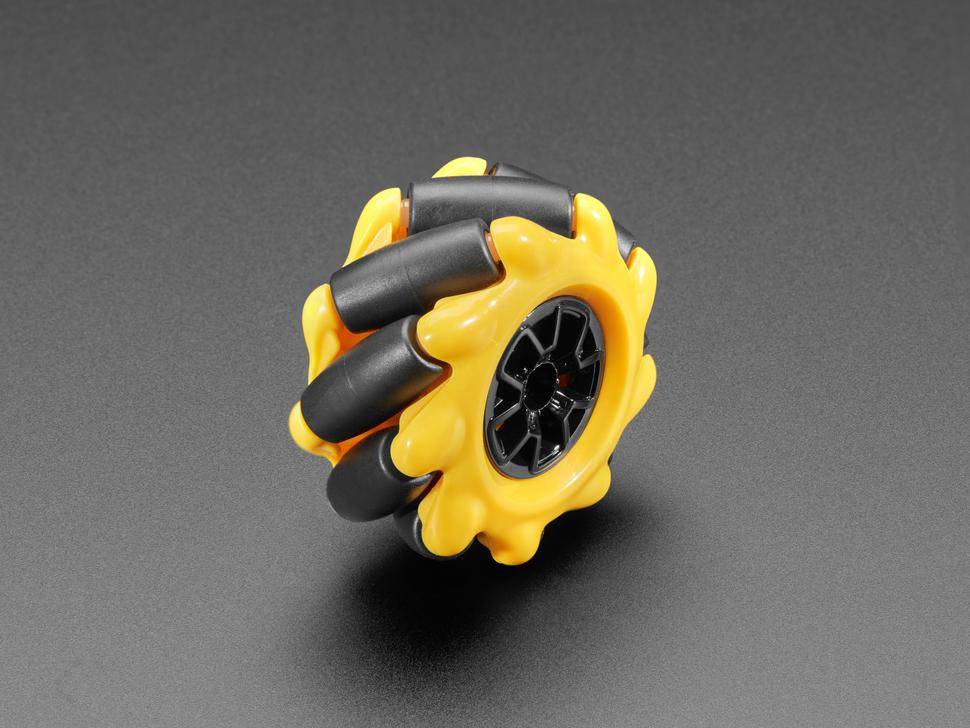 Adafruit Mecanum Räder, 48mm, LEGO & TT-Motoren-kompatibel, omnidirektional, verbessertem Grip