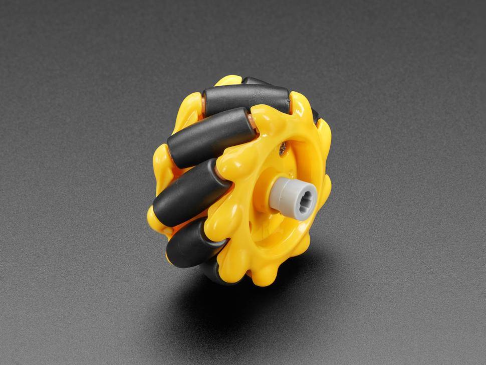 Adafruit Mecanum-Räder Set, Links & Rechts, 48mm, LEGO & TT-Motor-kompatibel, omnidirektional, grip