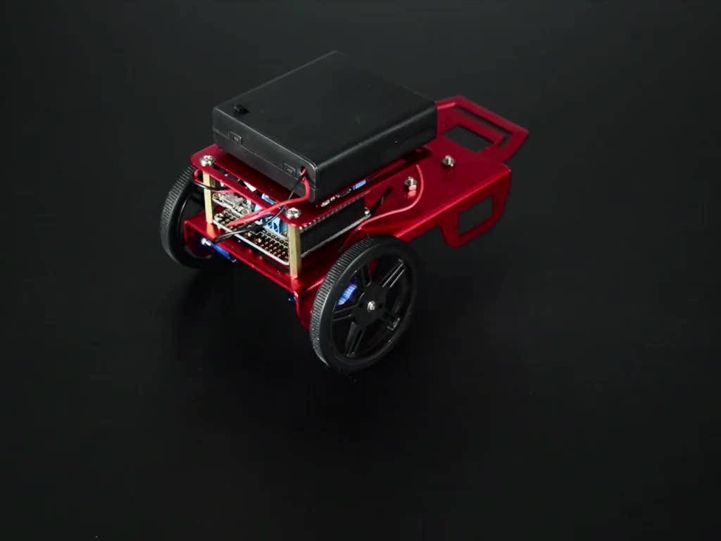 Adafruit Mini Robot Rover Chassis Kit, 2WD, DC Motoren, Chassis und Räder, rot, 4-6VDC
