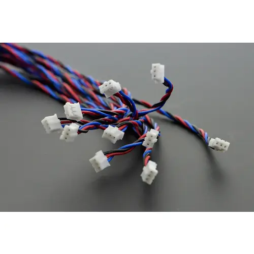 DFRobot Gravity Analoge Sensorskabel, bis 50V / 1A, Servo-Stecker GND/PWR, 3Pin JST, 10er Pack, 30cm DFRobot Gravity Analoge Sensorskabel, bis 50V / 1A, Servo-Stecker GND/PWR, 3Pin JST, 10er Pack, 30cm