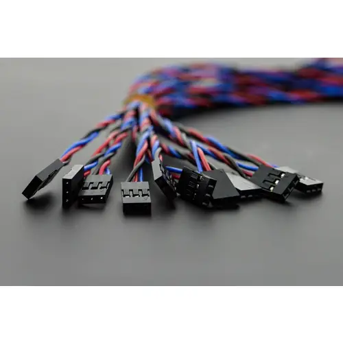 DFRobot Gravity Analoge Sensorskabel, bis 50V / 1A, Servo-Stecker GND/PWR, 3Pin JST, 10er Pack, 30cm DFRobot Gravity Analoge Sensorskabel, bis 50V / 1A, Servo-Stecker GND/PWR, 3Pin JST, 10er Pack, 30cm