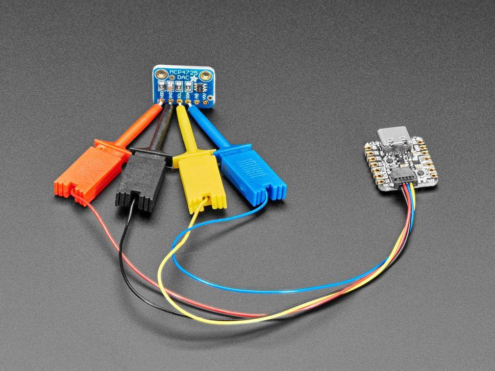 Adafruit JST-SH 4-Pin Kabel, Micro SMT Test Hooks, GND V+ SDA SCL, 3,3-5V