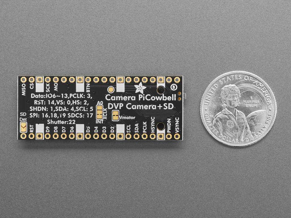 Adafruit PiCowbell OV5640 Kamera, 5MP, RP2040, Autofokus, I2C, PIO, 160 Grad Linse