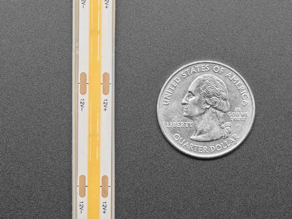 Adafruit CQA240327P, Ultra Flexible LED Strip Warmweiß 3000K, 480 LEDs/m, wetterfest, 9-12V, 5m