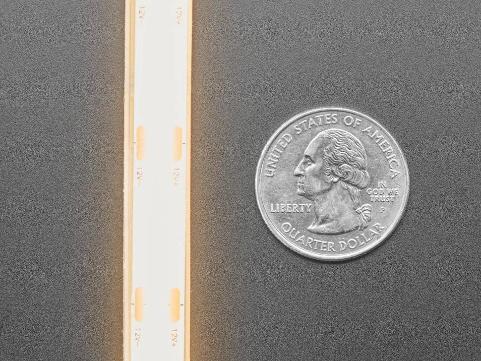 Adafruit CQA240327P, Ultra Flexible LED Strip Warmweiß 3000K, 480 LEDs/m, wetterfest, 9-12V, 5m