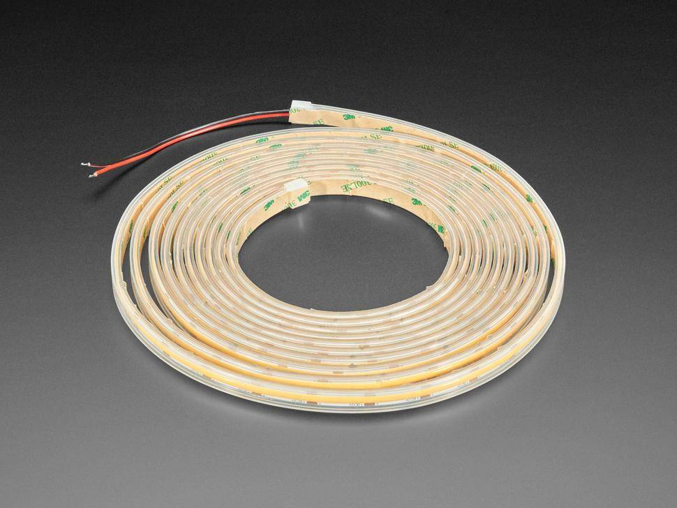 Adafruit CQA240327P, Ultra Flexible LED Strip Warmweiß 3000K, 480 LEDs/m, wetterfest, 9-12V, 5m