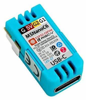 M5Stack NanoC6 IoT-Dev-Kit, ESP32-C6FH4, Wi-Fi 6, Zigbee, Thread, RGB-LED, Grove, 600mA, 5V