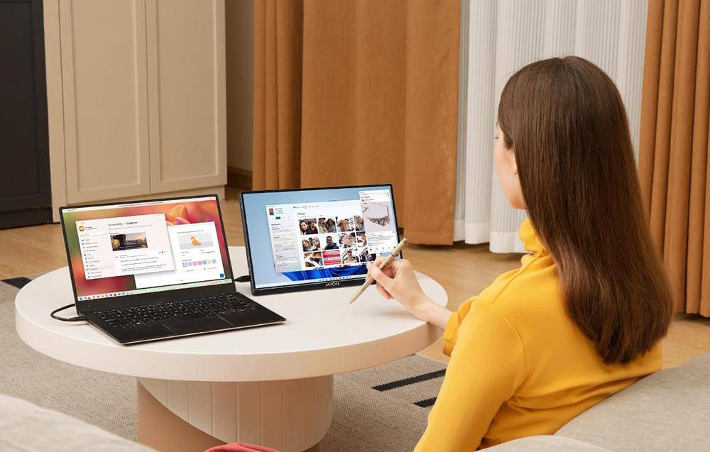 Arzopa A1S, 14,0" Portabler Monitor, 1920x1080, 60Hz, IPS, HDR, mini HDMI + USB-C, schwarz