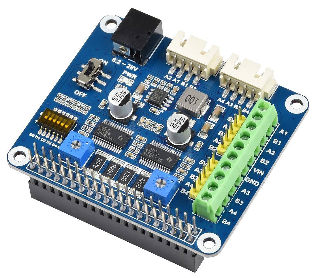Waveshare Stepper Motor HAT, 2x DRV8825, 1/32 Mikroschritte, Raspberry Pi / Jetson Nano kompatibel