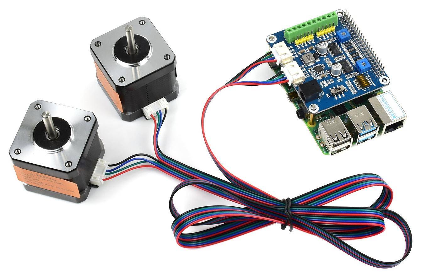 Waveshare Stepper Motor HAT, 2x DRV8825, 1/32 Mikroschritte, Raspberry Pi / Jetson Nano kompatibel