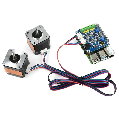 Waveshare Stepper Motor HAT, 2x DRV8825, 1/32 Mikroschritte, Raspberry Pi / Jetson Nano kompatibel Waveshare Stepper Motor HAT, 2x DRV8825, 1/32 Mikroschritte, Raspberry Pi / Jetson Nano kompatibel