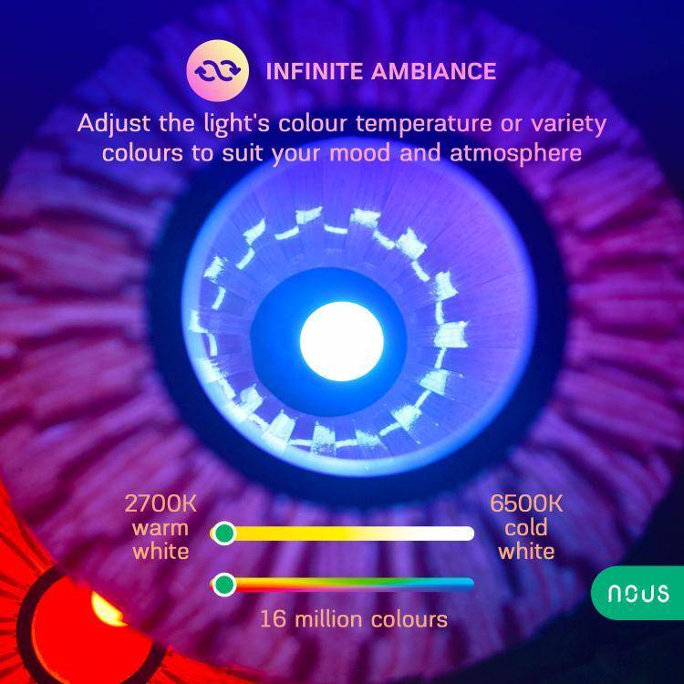 Nous P3Z Smarte Glühbirne, ZigBee 3.0, RGB, E27, 810lm, 2700-6500K, 25000 Stunden, IP20, 9W