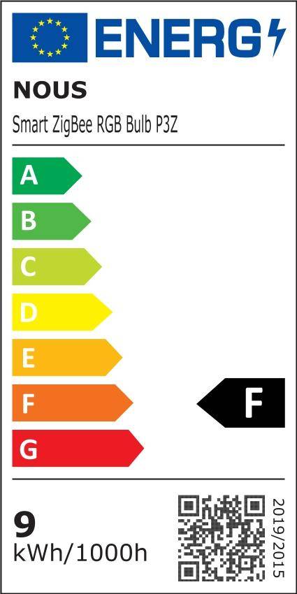 Nous P3Z Smarte Glühbirne, ZigBee 3.0, RGB, E27, 810lm, 2700-6500K, 25000 Stunden, IP20, 9W