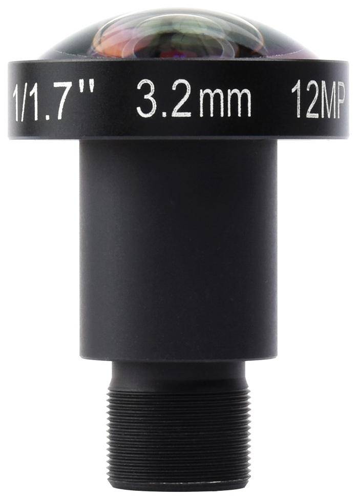 Waveshare WS1603212 Objektiv, 3.2mm, 12MP, Blende F2.0, für Raspberry Pi HQ Kamera M12, 160° FOV