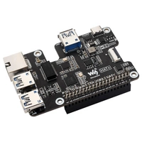 Waveshare PCIe zu Gigabit Ethernet und USB 3.2 Gen1 HAT, 3x USB 3.2, Plug&Play, für Raspberry Pi 5 Waveshare PCIe zu Gigabit Ethernet und USB 3.2 Gen1 HAT, 3x USB 3.2, Plug&Play, für Raspberry Pi 5