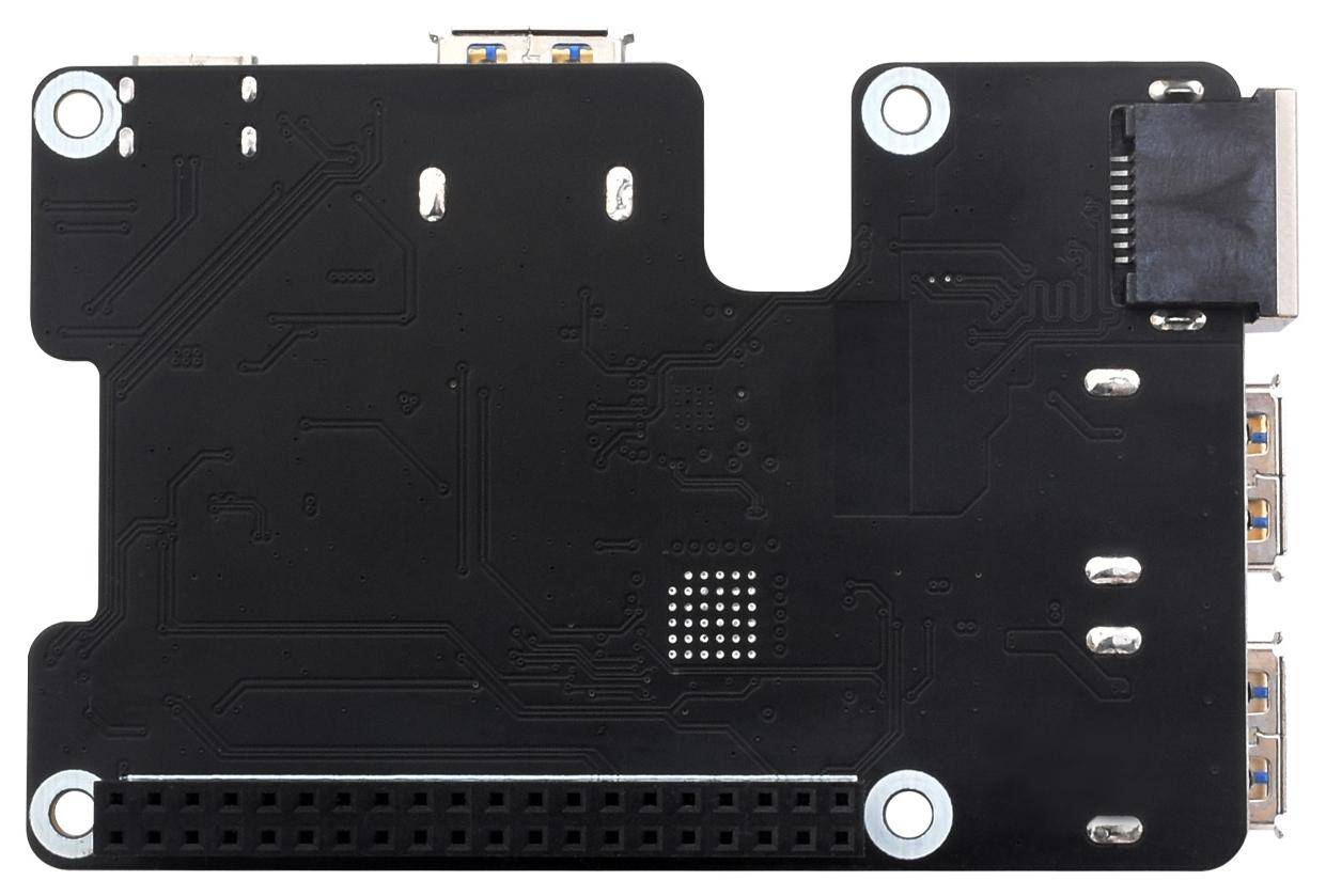 Waveshare PCIe zu Gigabit Ethernet und USB 3.2 Gen1 HAT, 3x USB 3.2, Plug&Play, für Raspberry Pi 5