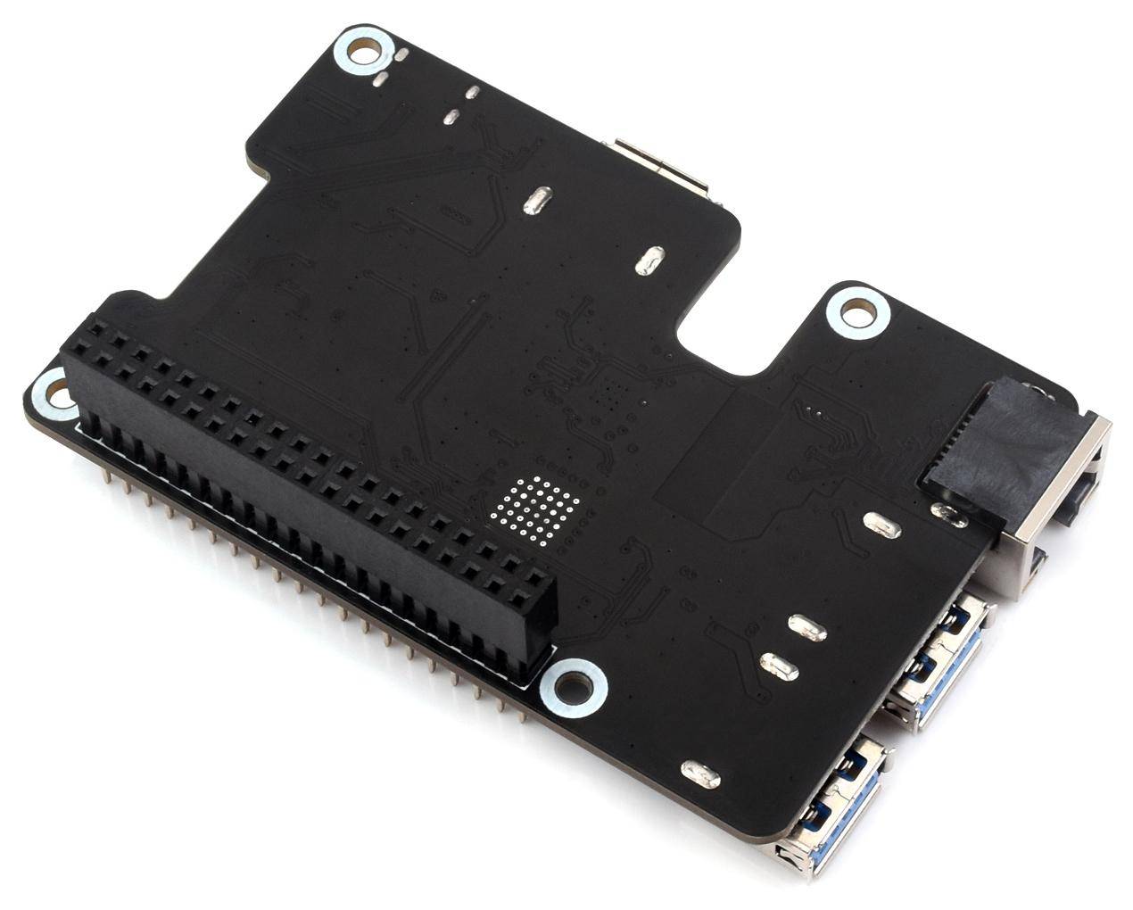 Waveshare PCIe zu Gigabit Ethernet und USB 3.2 Gen1 HAT, 3x USB 3.2, Plug&Play, für Raspberry Pi 5