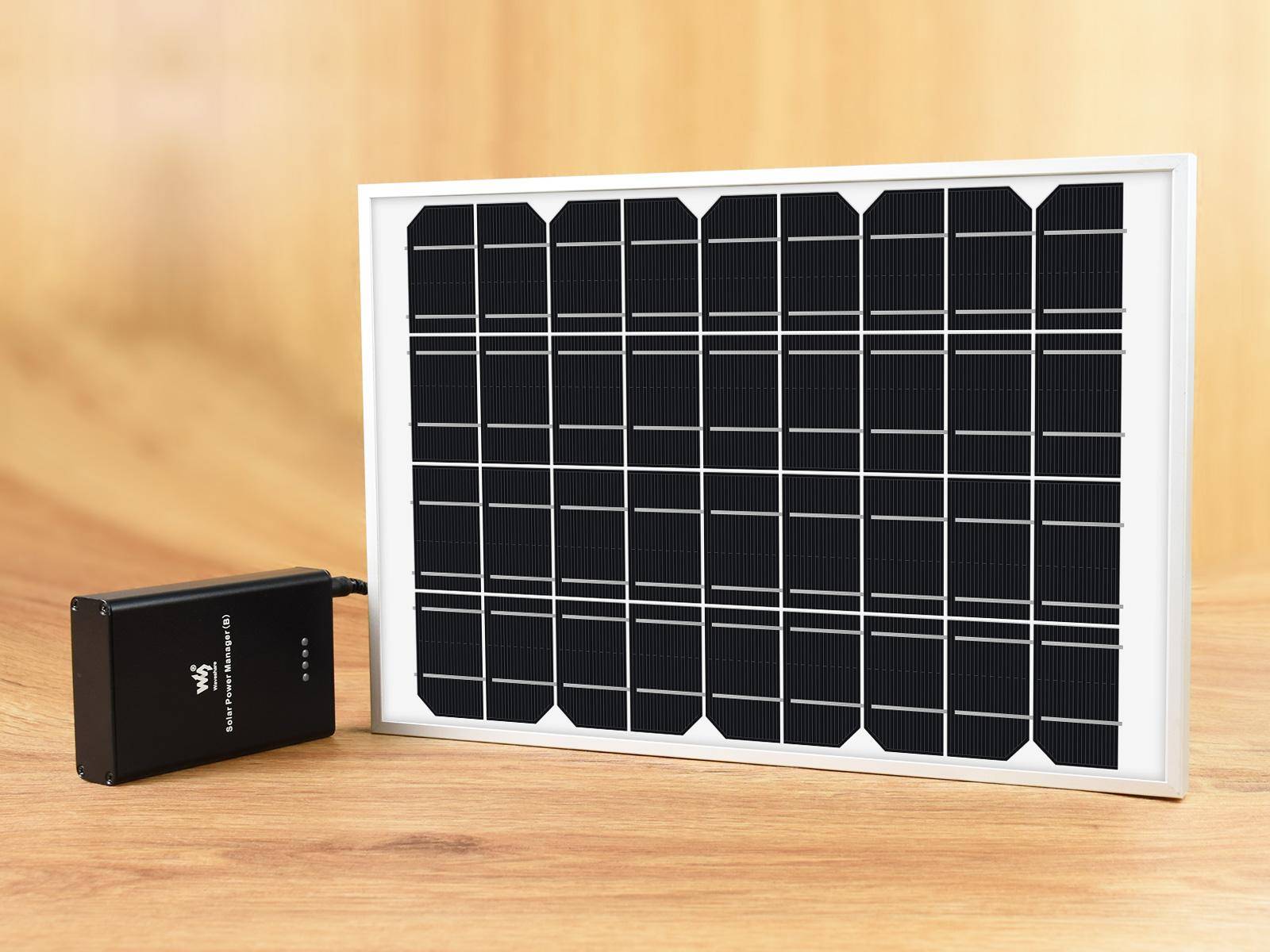 Waveshare Polysilizium Solarpanel 18V 10W, 36 Zellen, 340x232x17 mm, >20 Umwandlungseffizienz, IP67