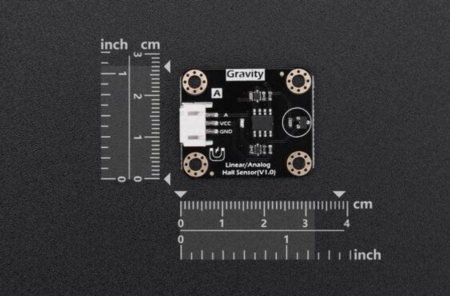 DFRobot Gravity Linear Analog Hall-Sensor, +-1200 GS, bipolare Erkennung, PH2.0-3P, 3.3-5V