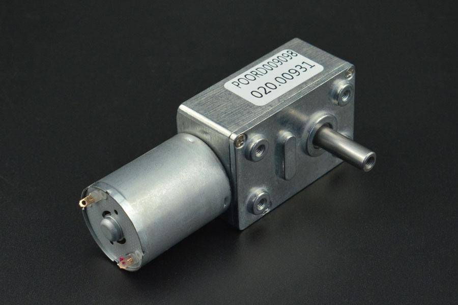 DFRobot Turbo Metal Gear Worm Motor, 40RPM, 1:150, 10kgcm Drehmoment, 40mA Leerlaufstrom, 6V