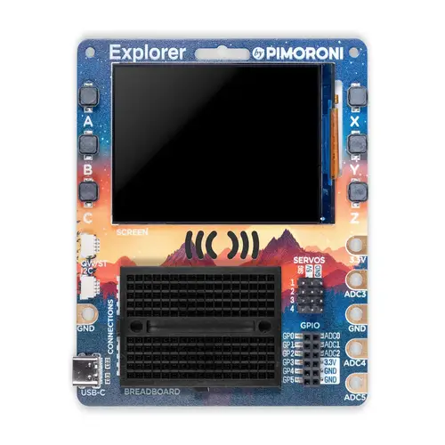 Pimoroni, Explorer Starter Kit, RP2350, 150MHz, Display, Sensor Suite, QW/ST-Stick, Zubehör, 3V-5.5V Pimoroni, Explorer Starter Kit, RP2350, 150MHz, Display, Sensor Suite, QW/ST-Stick, Zubehör, 3V-5.5V