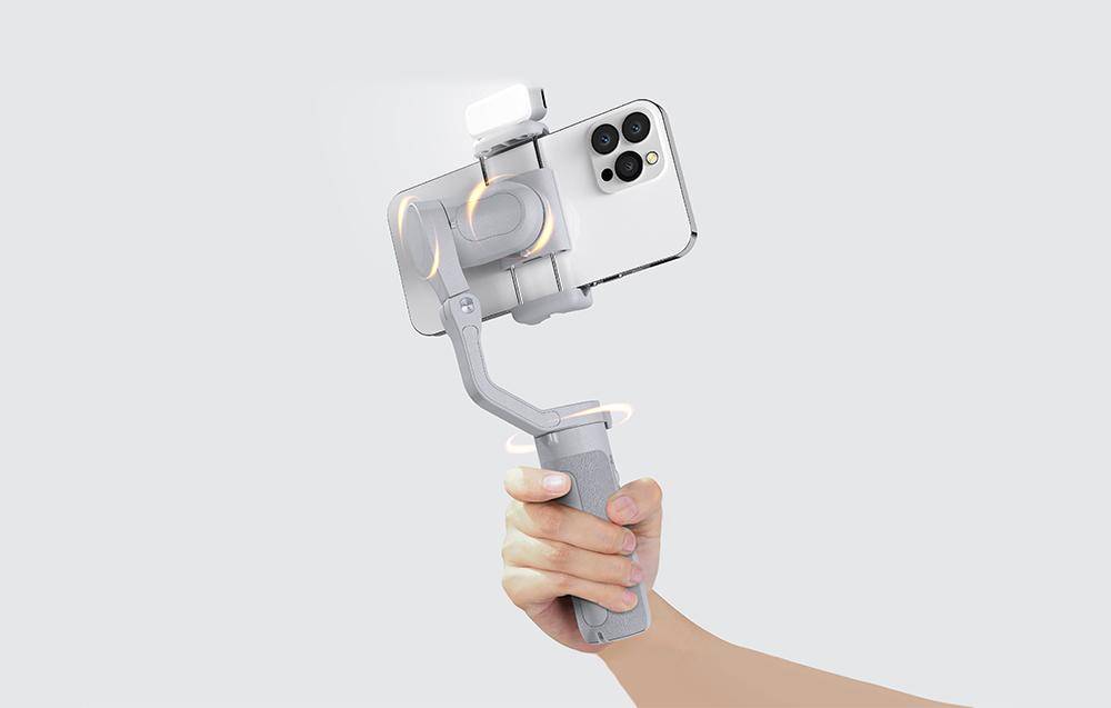 Hohem iSteady XE Kit, Gimbal für Smartphones, 3-Achsen, 280g Traglast, schwarz, mit LED-Lampe