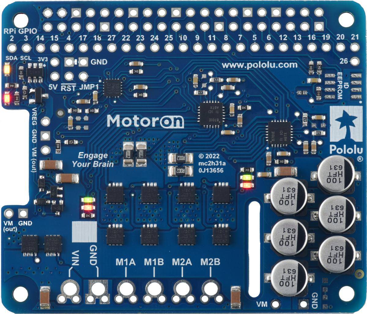 Pololu Motoron M2H24v14 Dual Motor Controller, 14A pro Motor, I2C Steuerung, für Raspberry, 6.5-40V