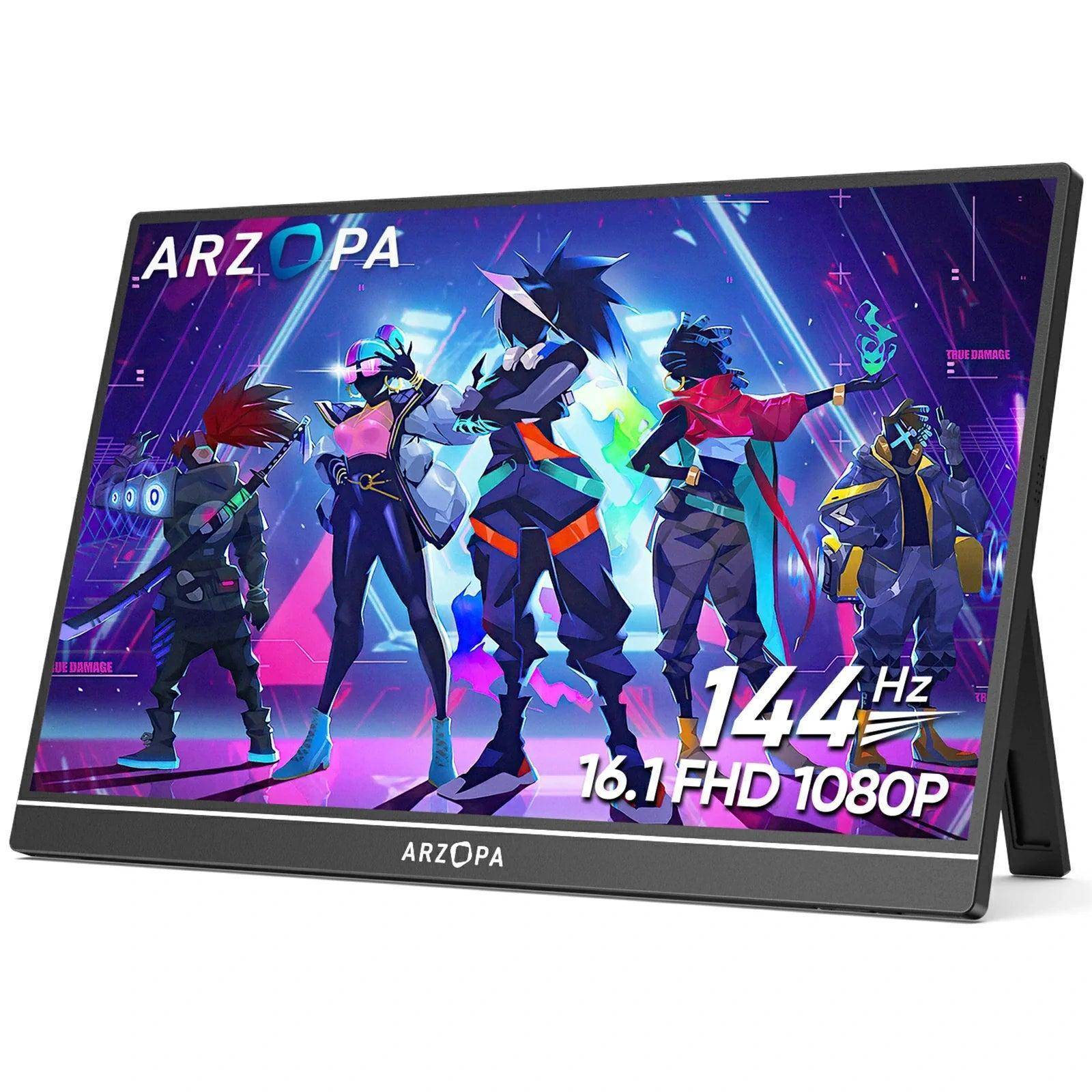 Arzopa Z1F, 16,1" Portabler Monitor, 1920x1080, 144Hz, IPS, HDR, mini HDMI + USB-C