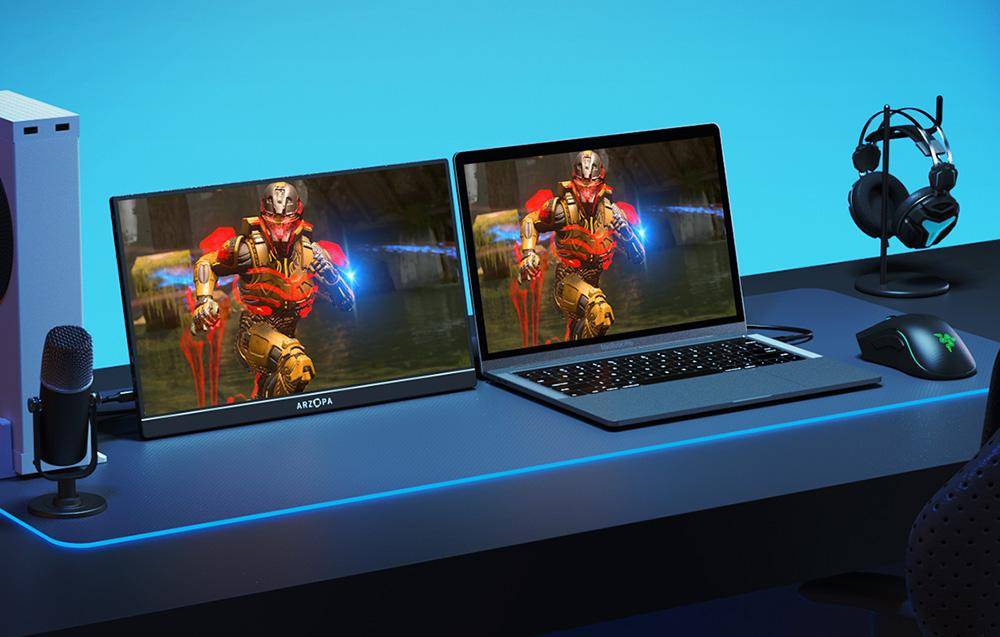 Arzopa Z1F, 16,1" Portabler Monitor, 1920x1080, 144Hz, IPS, HDR, mini HDMI + USB-C