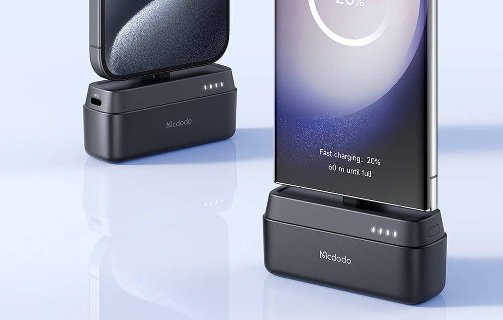 Mcdodo MC-6301 Powerbank, USB-C, 5.000mAh, 20W, mit Standfuß, schwarz