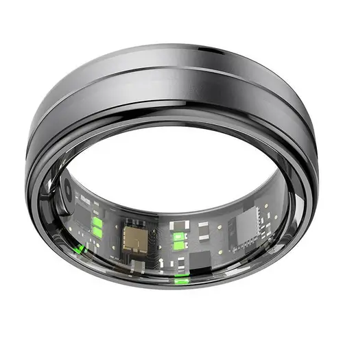 Colmi R06 Smart Ring, überwacht Herzfrequenz, Schlaf & Blutsauerstoff, Schrittzähler, IP68 - Farbe: schwarz - Größe: 9 Colmi R06 Smart Ring, überwacht Herzfrequenz, Schlaf & Blutsauerstoff, Schrittzähler, IP68 - Farbe: schwarz - Größe: 9