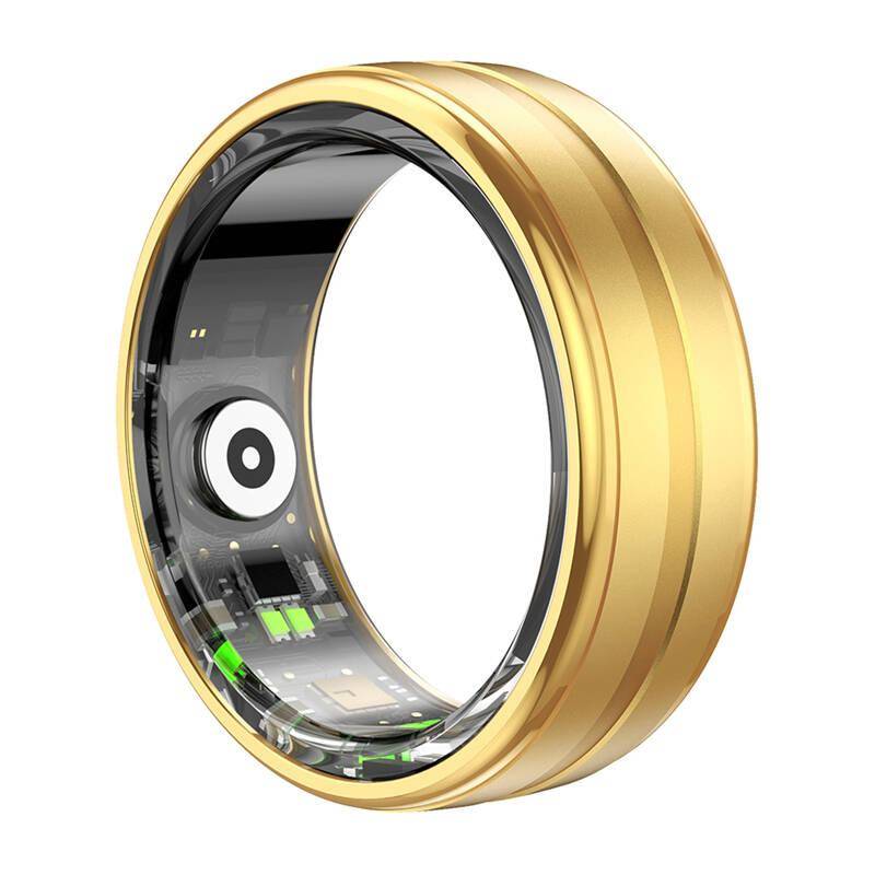 Colmi R06 Smart Ring, überwacht Herzfrequenz, Schlaf & Blutsauerstoff, Schrittzähler, IP68 - Farbe: gold - Größe: 12