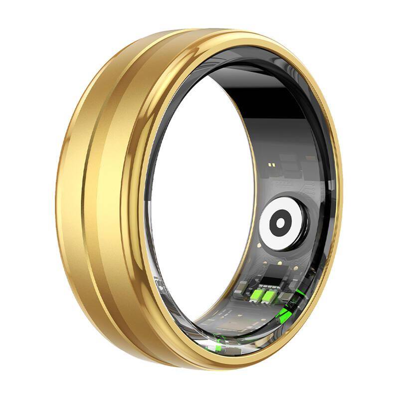 Colmi R06 Smart Ring, überwacht Herzfrequenz, Schlaf & Blutsauerstoff, Schrittzähler, IP68 - Farbe: gold - Größe: 12
