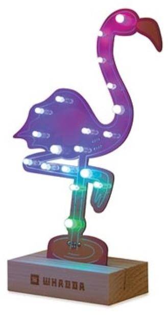 WHADDA Lötkit XL-Flamingo, vorprogrammierter ATtiny-Chip, Bausatz mit Lötkolben und Lötzinn