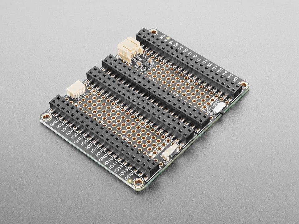 Adafruit Proto Doubler PiCowbell, 2 Sockel, JST-Akku-Anschluss, STEMMA QT, 3,3 V