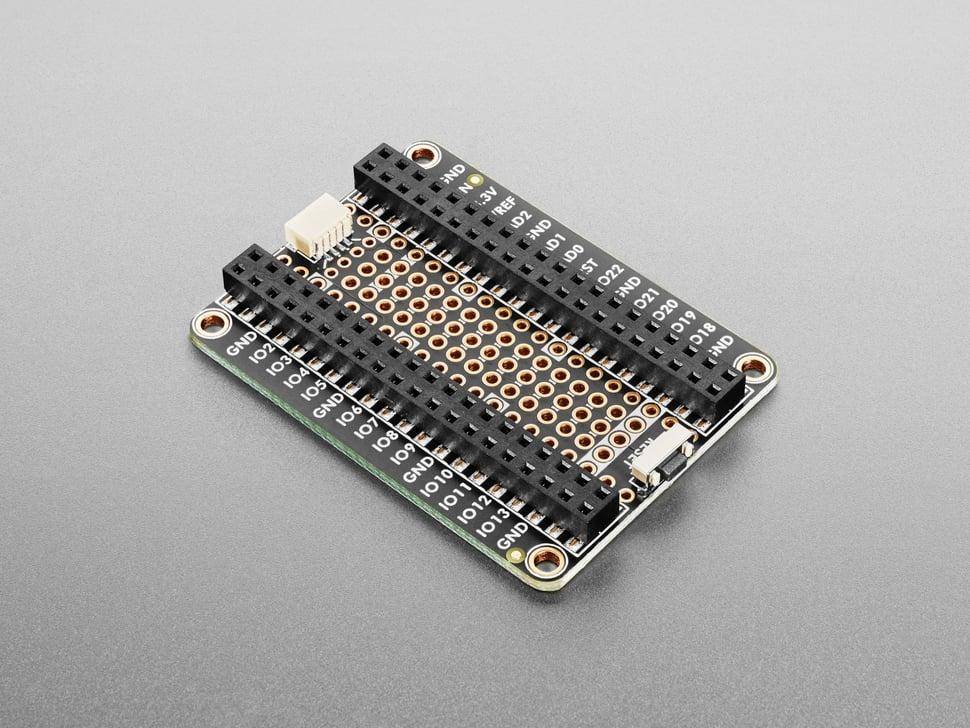 Adafruit Proto Under Plate PiCowBell, 2x20 Slim-Sockel, STEMMA QT/I2C, Reset-Knopf