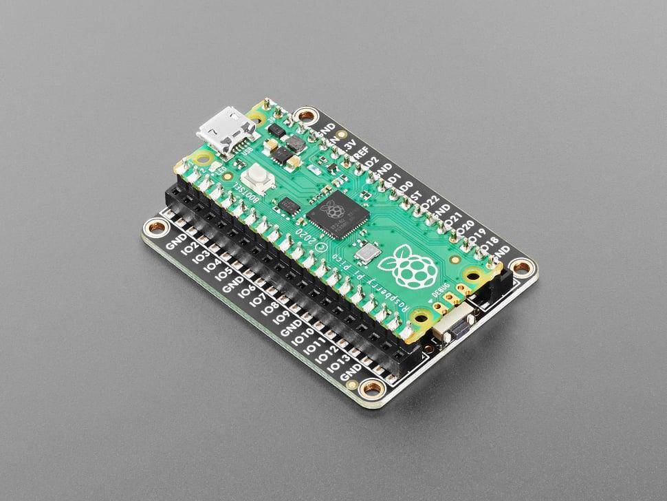 Adafruit Proto Under Plate PiCowBell, 2x20 Slim-Sockel, STEMMA QT/I2C, Reset-Knopf