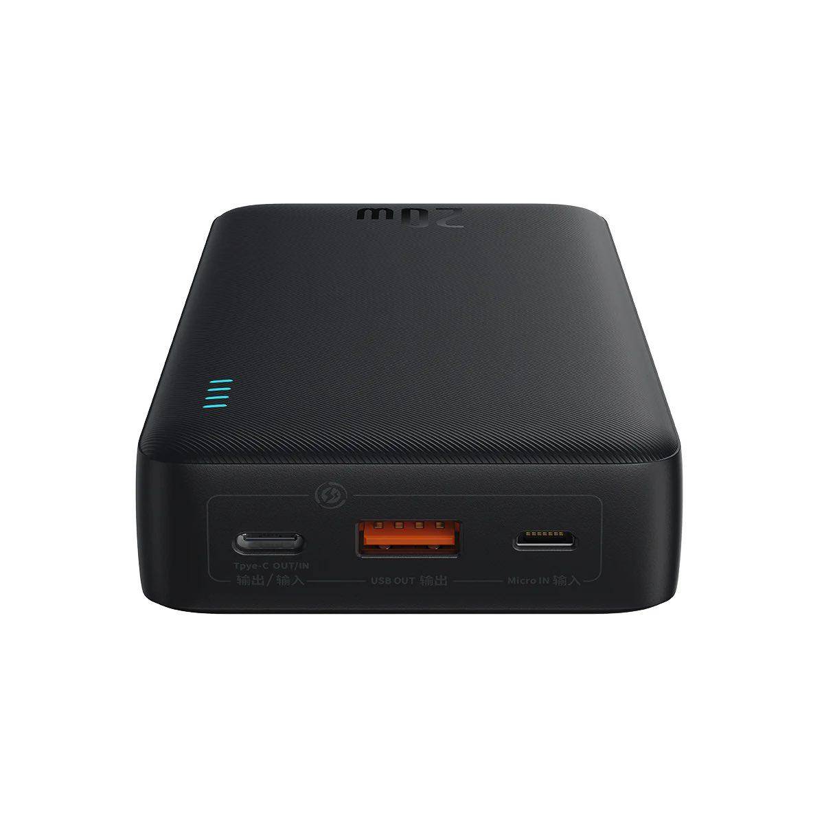 Baseus Airpow Powerbank, 20.000mAh, USB + USB-C, 20W, schwarz