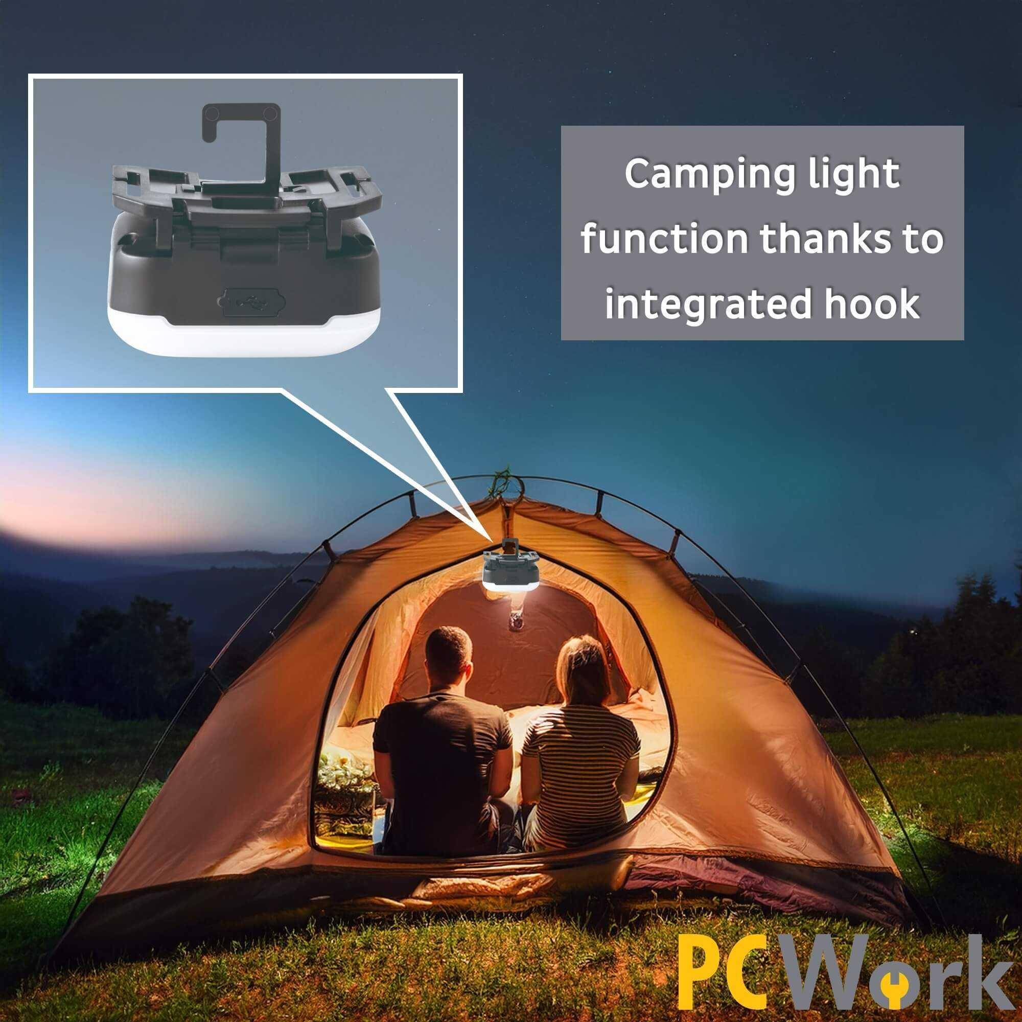 PCWork PCW12C LED Stirnlampe, 380lm, XTE LED, IPX4, 185g, USB-C, 1500mAh Akku