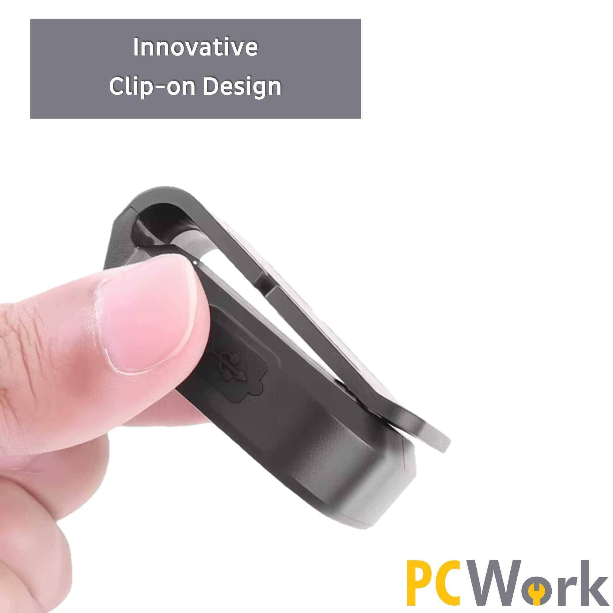 PCWork PCW12E LED Clip-Stirnlampe, 200lm, SMD LED, IPX4, 26g, USB-C, 400mAh Akku