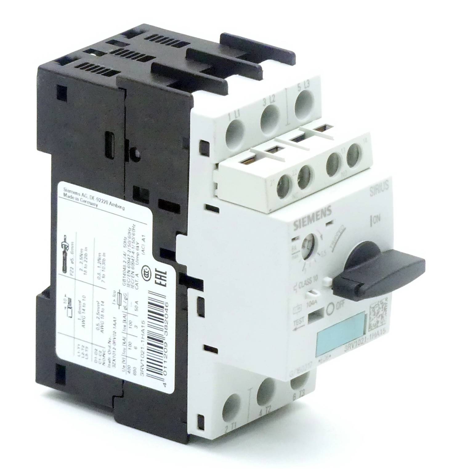 Siemens Sirius Motorschutzschalter (3RV1021-1HA15)