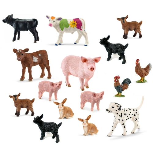 Schleich - Tierfiguren - Bauernhof-Set mit 15 Tieren Sammelfiguren Spielfiguren Schleich - Tierfiguren - Bauernhof-Set mit 15 Tieren Sammelfiguren Spielfiguren