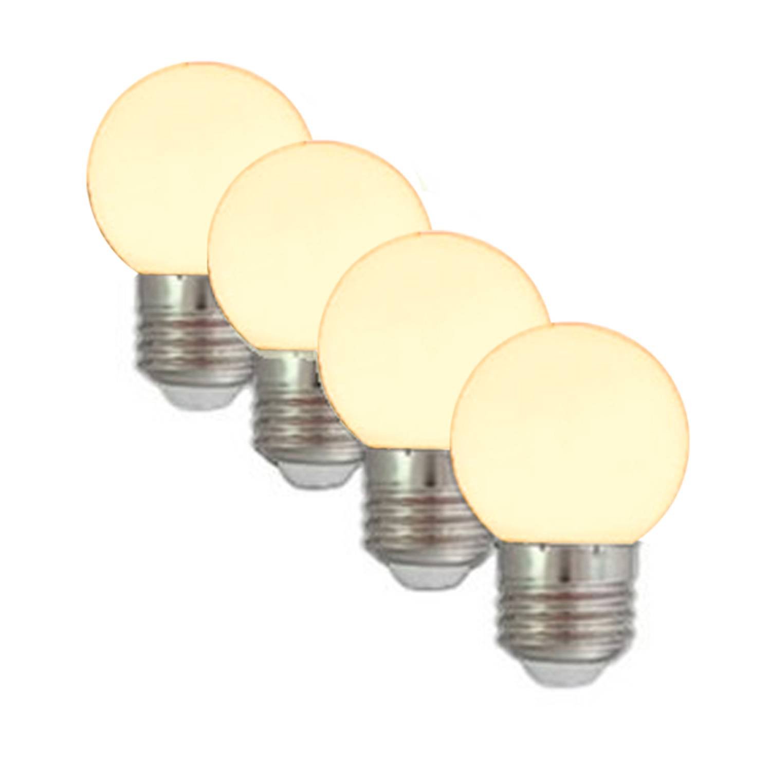 Illu-Partylichterkette Außen Garten 10m schwarz 10x E27 Kugellampen warmweiß