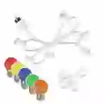 Illu Partylichterkette 50m Weiß Für Außen Biergarten 50 Bunte LED Kugellampen Illu Partylichterkette 50m Weiß Für Außen Biergarten 50 Bunte LED Kugellampen