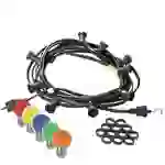 Illu- Partylichterkette 30m Schwarz Außen Biergarten 30 Bunte LED Kugellampen Illu- Partylichterkette 30m Schwarz Außen Biergarten 30 Bunte LED Kugellampen