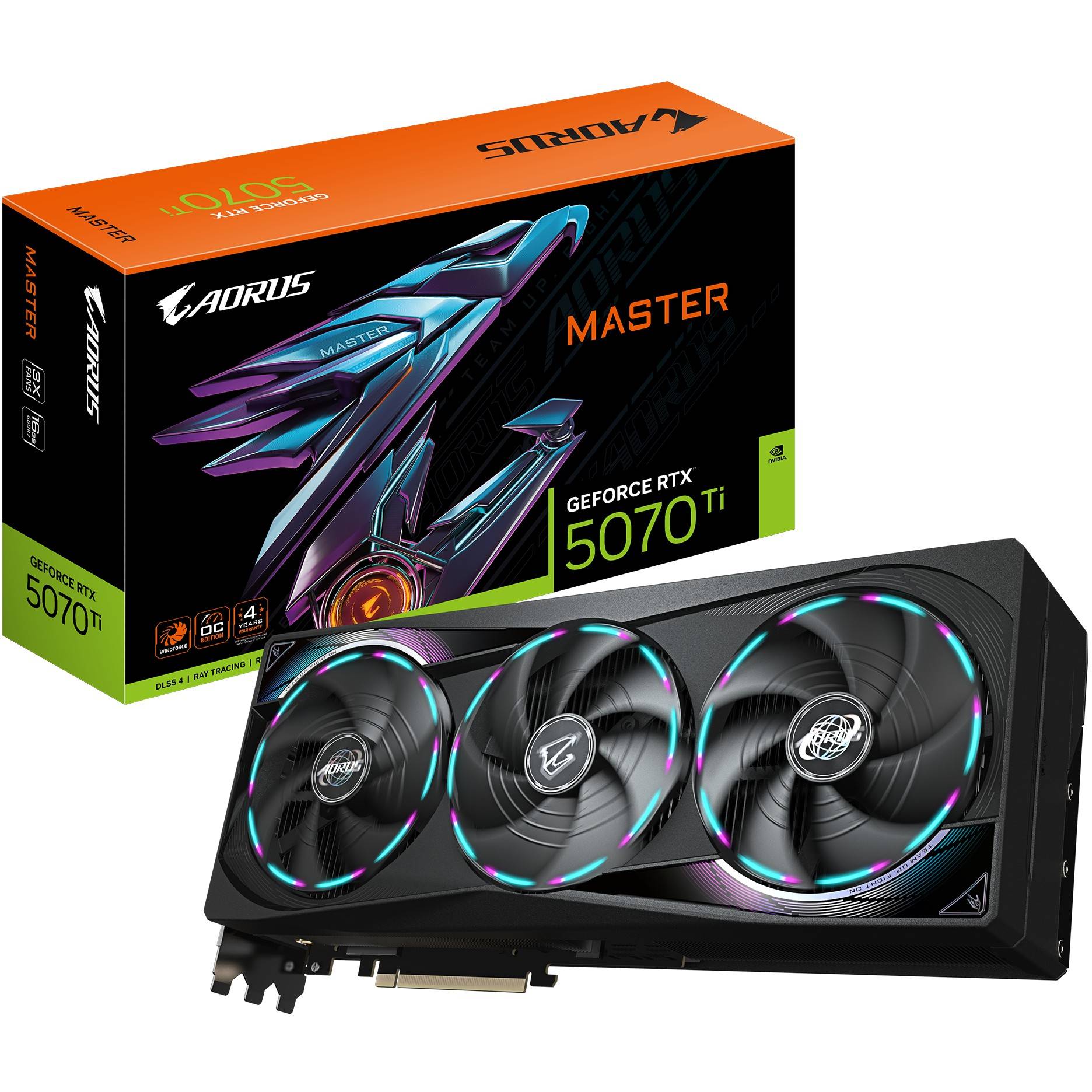 GIGABYTE AORUS GeForce RTX 5070 Ti MASTER 16G Grafikkarten NVidia PCI-Express